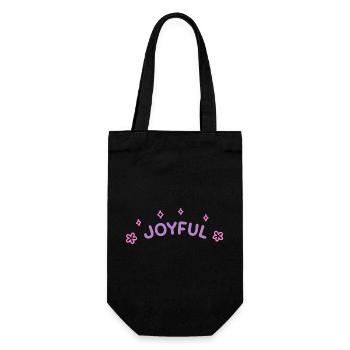 Joie pastel et fleurs - Sac à bouteille - noir - Devant