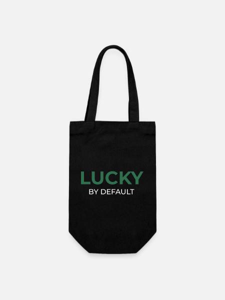 Lucky By Default - Geschenkbeutel für Flaschen - Schwarz
