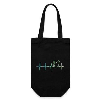 chat battement de coeur chats - Sac à bouteille - noir - Devant