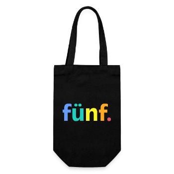 5. Geburtstag Junge Fünf 5 Jahre Jubiläum  - Geschenkbeutel für Flaschen - Schwarz - Vorne
