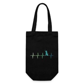 blacksmith hammer heartbeat metalworker - Gift Bag for Bottles - black - Front
