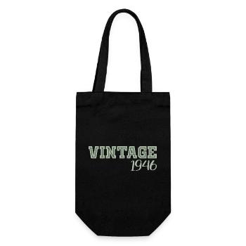 80 Years 1946 Vintage Retro Birthday Gift - Gift Bag for Bottles - black - Front