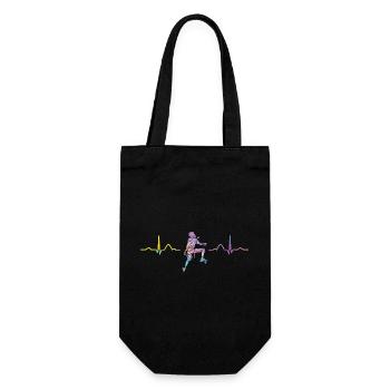 Boulderer Herzschlag Boulder Bouldern - Geschenkbeutel für Flaschen - Schwarz - Vorne