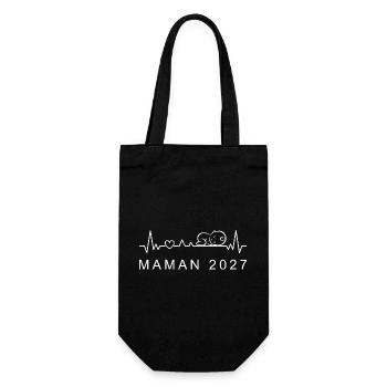 Future Maman 2027 Battement de Cœur Grossesse - Gift Bag for Bottles - black - Front