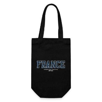 Frankreich-Fleckige Blockbuchstaben - Geschenkbeutel für Flaschen - Schwarz - Vorne