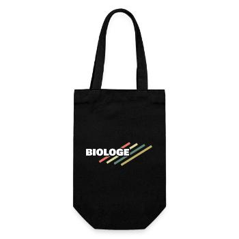 Biologist as a profession - Gift Bag for Bottles - black - Front