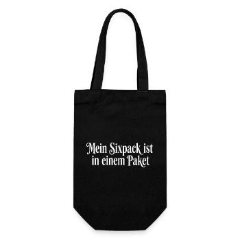 Mein Sixpack im Paket Lustig - Gift Bag for Bottles - black - Front
