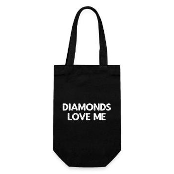 Diamant diamant amour bijoux bague cadeau femme - Sac à bouteille - noir - Devant
