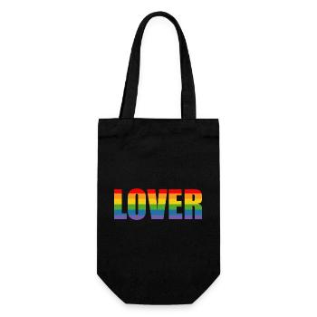 LGBT Regenbogen Lover LGBT lgbtqi queer - Geschenkbeutel für Flaschen - Schwarz - Vorne