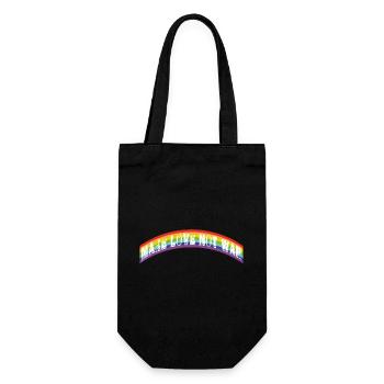 make love not was | rainbow flag - Gift Bag for Bottles - black - Front