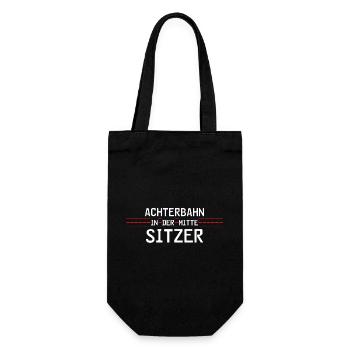 Achterbahnindermittesitzer - Geschenkbeutel für Flaschen - Schwarz - Vorne