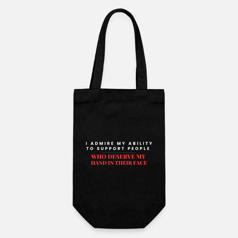 Bold Boundaries, Loyal Support - Gift Bag for Bottles - black