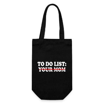 To do list your mom - Gift Bag for Bottles - black - Front