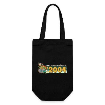 Lucky Ones Were Born in 2004 tee St. Patrick's - Gift Bag for Bottles - black - Front