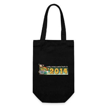 Les chanceux sont nés en 2014 tee St. Patrick’s - Sac à bouteille - noir - Devant