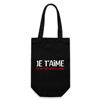 je t'aime ou un truc dans le genre - Sac à bouteille - noir - Devant