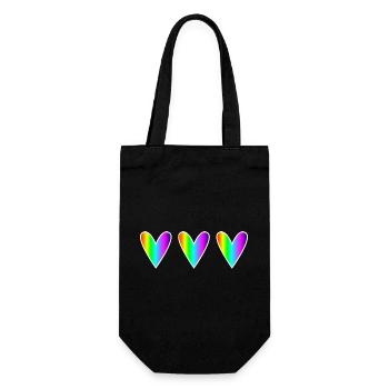 MOM. MOTHER's DAY. HAPPY MOTHER'S DAY. HEART - Gift Bag for Bottles - black - Front