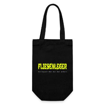 Fliesenleger Design - Geschenkbeutel für Flaschen - Schwarz - Vorne