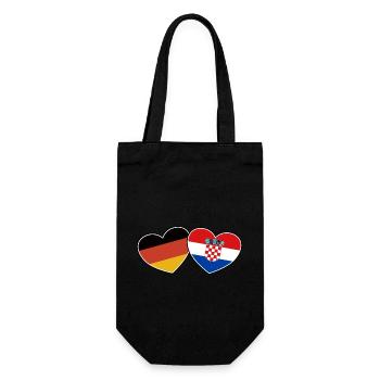 German Croatian Friendship - Gift - Gift Bag for Bottles - black - Front