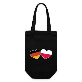 German Polish Friendship - Gift - Gift Bag for Bottles - black - Front