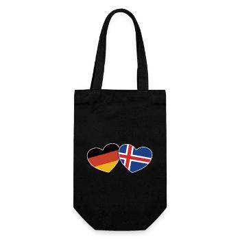 German Icelandic Friendship - Gift - Gift Bag for Bottles - black - Front