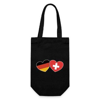 German Swiss Friendship - Gift - Gift Bag for Bottles - black - Front