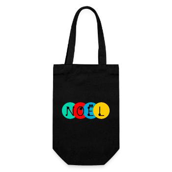 NOËL. JOYEUX NOËL. MERRY CHRISTMAS. NOUVEL AN - Sac à bouteille - noir - Devant
