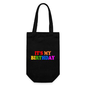 Its my birthday - Geschenkbeutel für Flaschen - Schwarz - Vorne