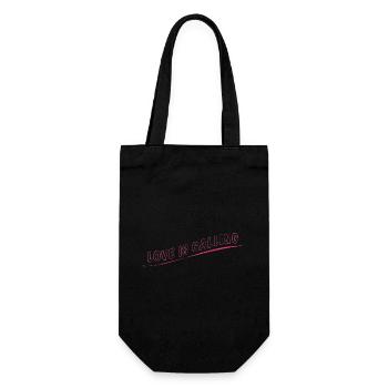 Love is Calling - Gift Bag for Bottles - black - Front
