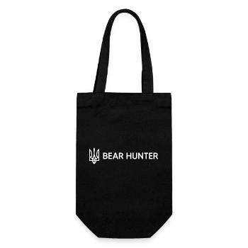 UKRAINE slava ukraini support kiev "bear hunting" - Gift Bag for Bottles - black - Front