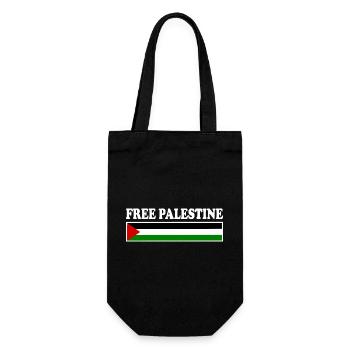 Free palestine - Geschenkbeutel für Flaschen - Schwarz - Vorne