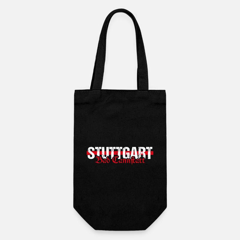 Stuttgart Bad Cannstatt altdeutsch - Geschenkbeutel für Flaschen - Schwarz