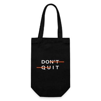 sport don't quit motivation do it - Geschenkbeutel für Flaschen - Schwarz - Vorne