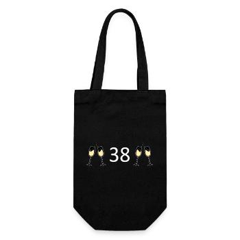 38e anniversaire 38 ans 38 ans numéro 38 - Sac à bouteille - noir - Devant