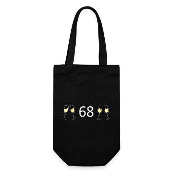 68e anniversaire 68 ans Jubilé 68 Numéro 68 - Sac à bouteille - noir - Devant