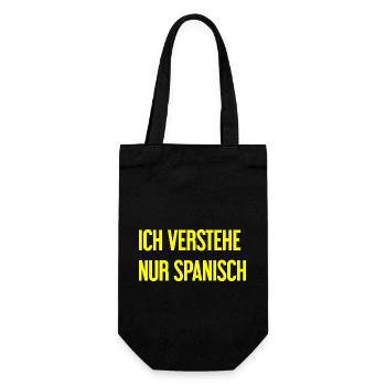 Ich verstehe nur Spanisch - Geschenkbeutel für Flaschen - Schwarz - Vorne