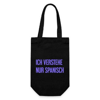 Ich verstehe nur Spanisch - Geschenkbeutel für Flaschen - Schwarz - Vorne