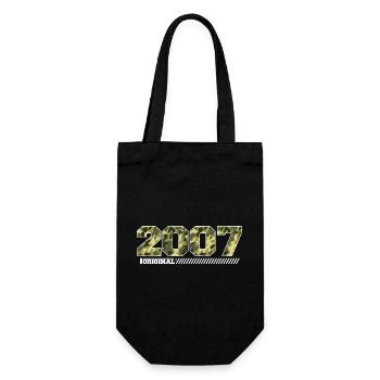 2007 Jubiläumsgeschenk Jahrgang 2007 Armee - Geschenkbeutel für Flaschen - Schwarz - Vorne