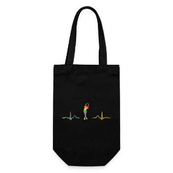 Figure Skating Ice Skating Figure Skating - Gift Bag for Bottles - black - Front