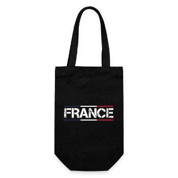 FRANKREICH Flagge und Emblem von Frankreich. Ertragen - Geschenkbeutel für Flaschen - Schwarz - Vorne