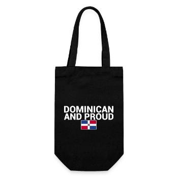Drapeau dominicain et fier dominicain - Sac à bouteille - noir - Devant