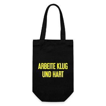 Work Smart And Hard – Success Motto For Doers - Gift Bag for Bottles - black - Front