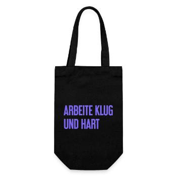 Work Smart And Hard – Success Motto For Doers - Gift Bag for Bottles - black - Front