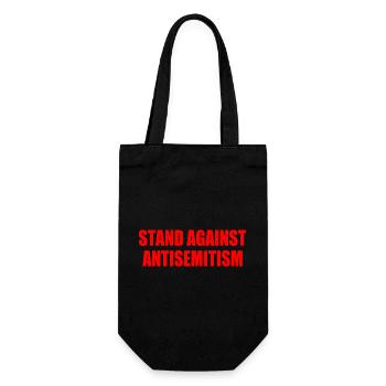 stand against antisemitism - Geschenkbeutel für Flaschen - Schwarz - Vorne