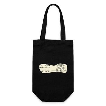 zwillinge oma geschenk bub twin boys beste oma - Geschenkbeutel für Flaschen - Schwarz - Vorne