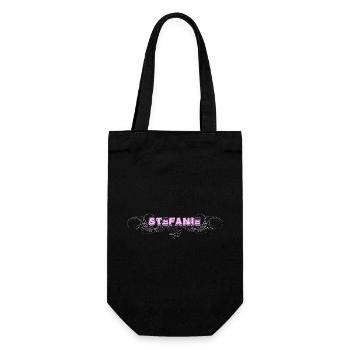STEFANIE lettering with decorative lines - Gift Bag for Bottles - black - Front