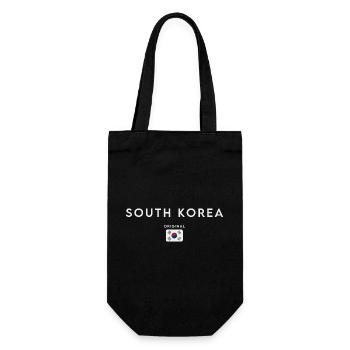 Südkoreanische Flagge, Südkoreanischer Stolz - Geschenkbeutel für Flaschen - Schwarz - Vorne