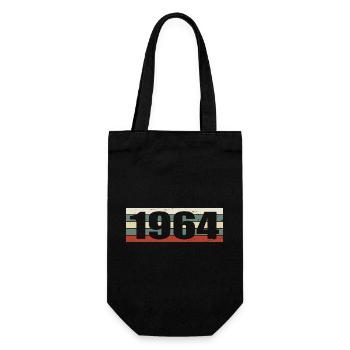 1964 Jahrgang 1964 Geschenk 1964 Geburtstag 1964 - Geschenkbeutel für Flaschen - Schwarz - Vorne