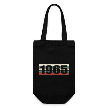 1965 Jahrgang 1965 Geschenk 1965 Geburtstag 1965 - Geschenkbeutel für Flaschen - Schwarz - Vorne