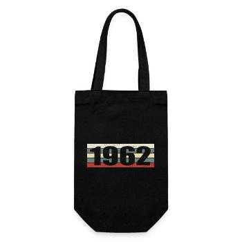 1962 Jahrgang 1962 Geschenk 1962 Geburtstag 1962 - Geschenkbeutel für Flaschen - Schwarz - Vorne